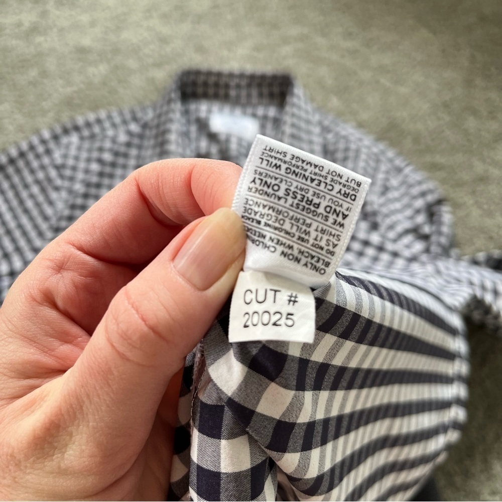 Mizzen+Main plaid checked men’s dress shirt button up men’s X-Large trim fit - Picture 5 of 10